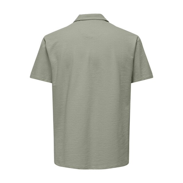 Only & Sons Onskian reg seersucker ss polo olijf 5369.22.0007 large