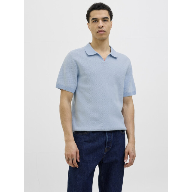 Jack & Jones Jprcceaston knit split neck ss sn licht 5369.31.0001 large