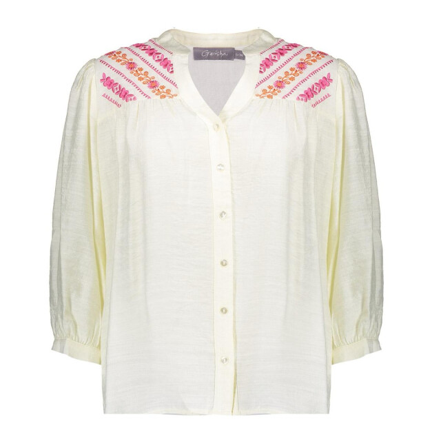 Geisha Blouse embroidery at yoke 34 sl ecru dessin 4319.08.0005 large