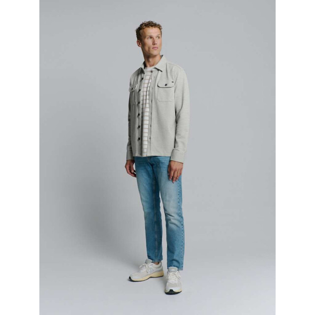 No Excess Overshirt button closure sweat grey melange 27580103-102 large