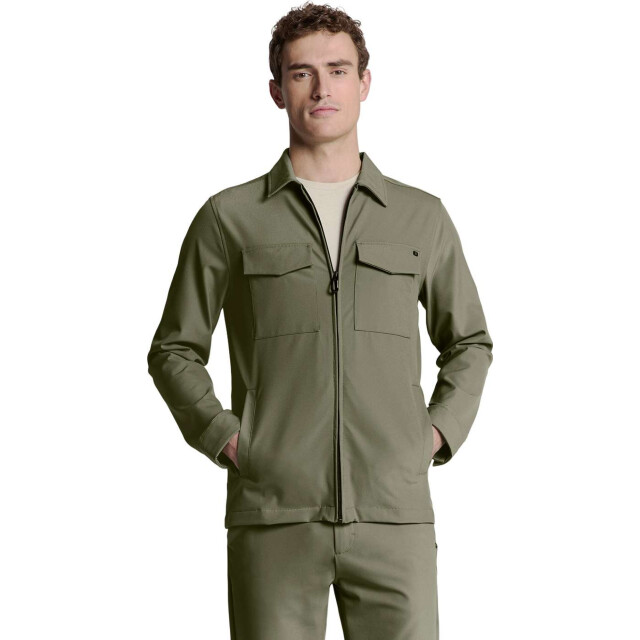No Excess Overshirt full zipper stretch sedoc light army 27510104-177 large