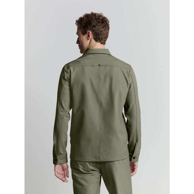 No Excess Overshirt full zipper stretch sedoc light army 27510104-177 large