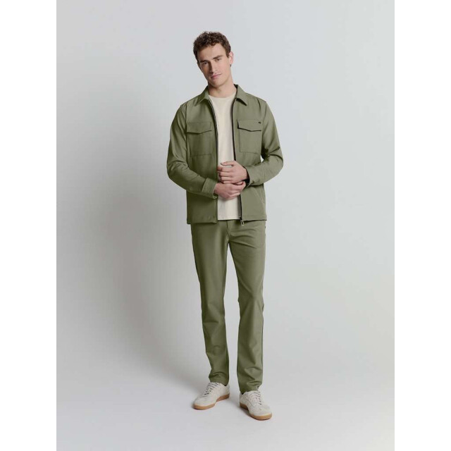 No Excess Overshirt full zipper stretch sedoc light army 27510104-177 large