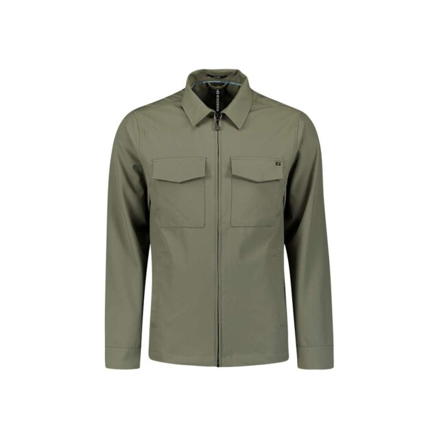 No Excess Overshirt full zipper stretch sedoc light army 27510104-177 large