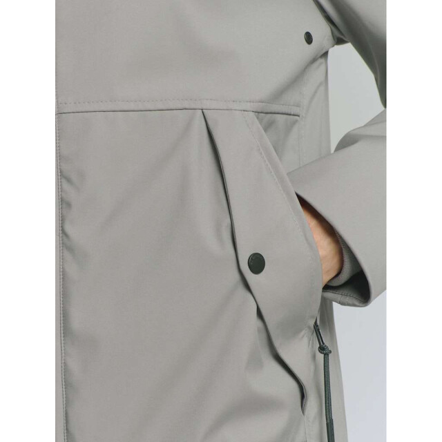 No Excess Jacket mid long hooded mid grey 27630215-180 large