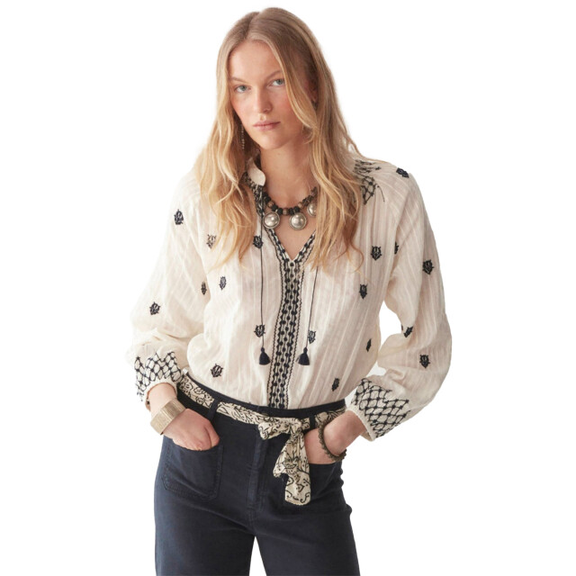 Maison Hotel Sybille blouse blue lagoon Sybille blouse blue large