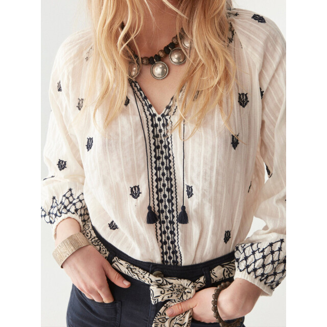 Maison Hotel Sybille blouse blue lagoon Sybille blouse blue large