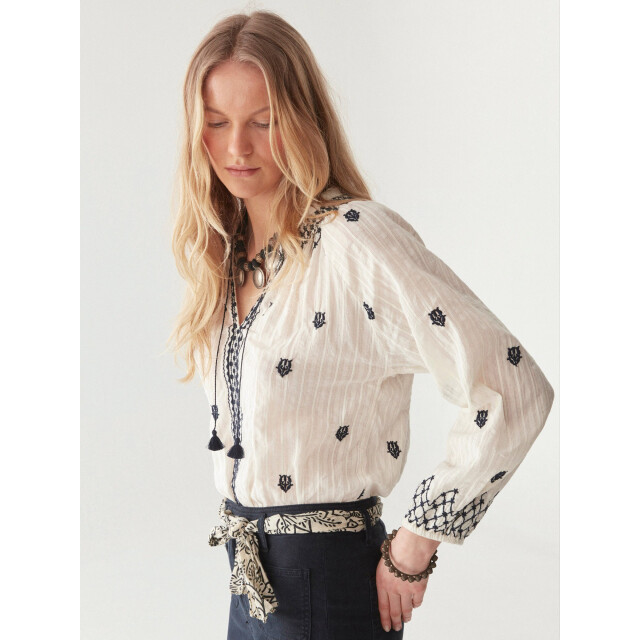 Maison Hotel Sybille blouse blue lagoon Sybille blouse blue large