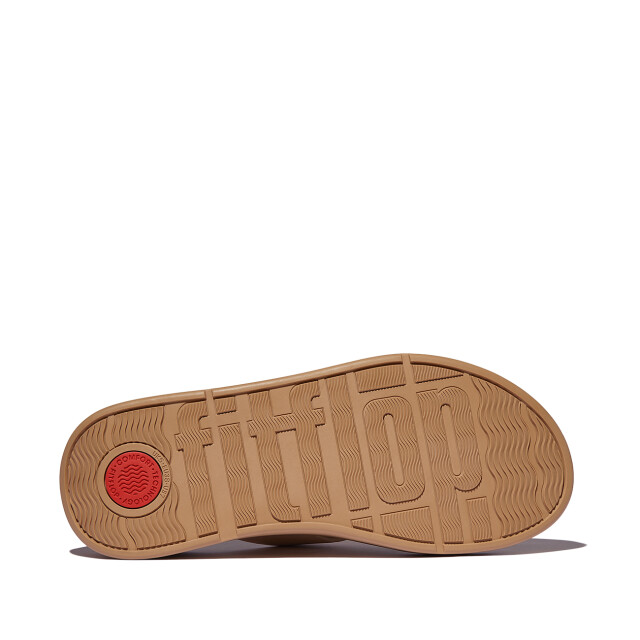 FitFlop F-mode leather flatform toe-post sandals FW4 large