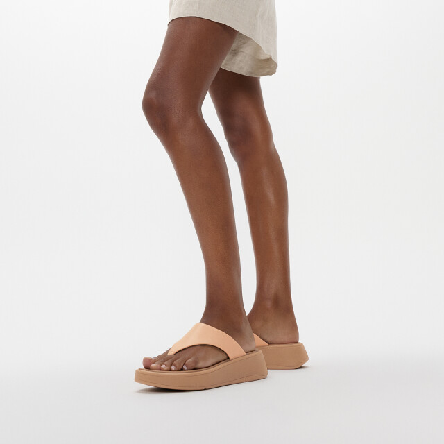 FitFlop F-mode leather flatform toe-post sandals FW4 large