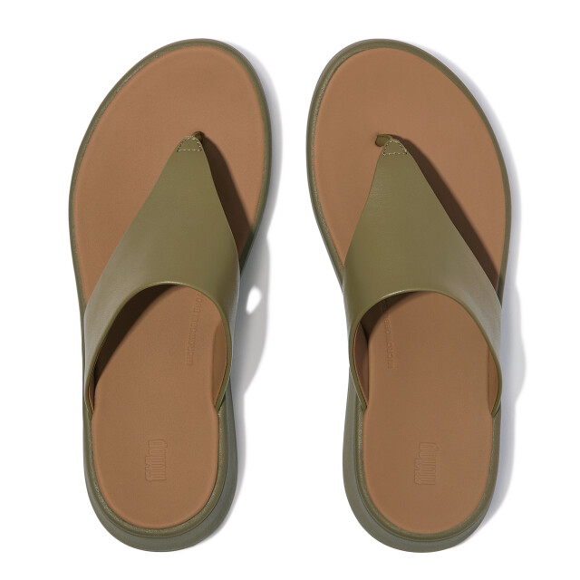 FitFlop F-mode leather flatform toe-post sandals FW4 large