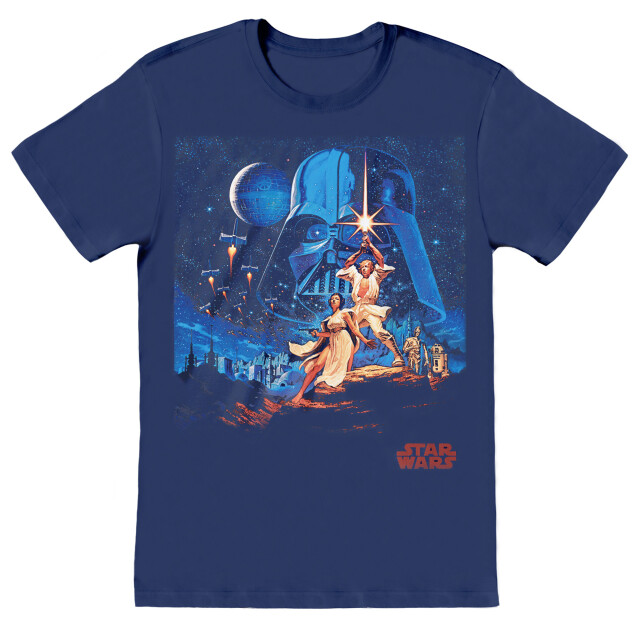 Li-cense Star wars unisex poster t-shirt voor volwassenen UTHE275_navy large