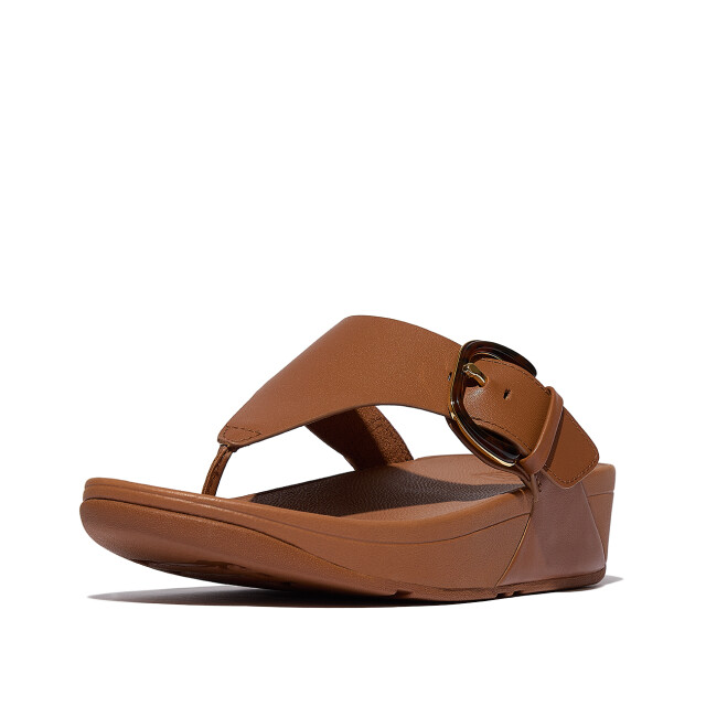 FitFlop Lulu resin-buckle leather toe-post sandals JE9 large