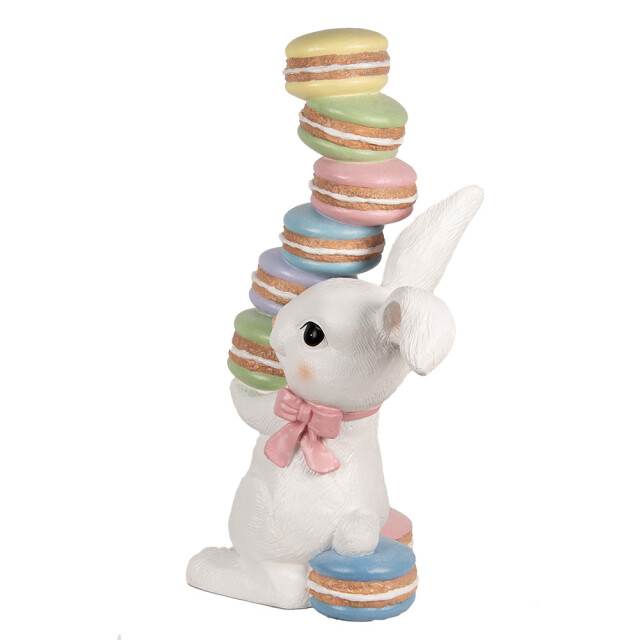 Clayre & Eef Decoratie beeld konijn 53x37x90 cm keramisch materiaal macarons 3179168 large