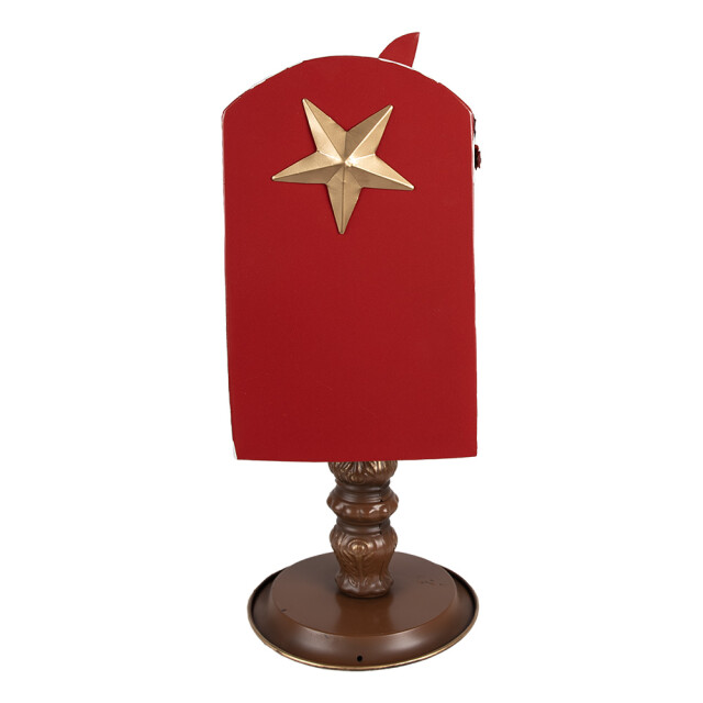 Clayre & Eef Kerstdecoratie brievenbus 27x22x51 cm metaal 3179213 large