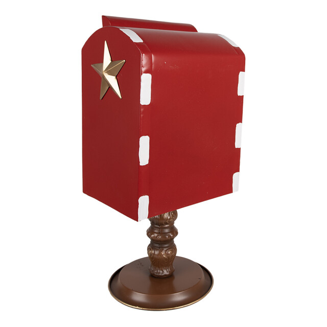 Clayre & Eef Kerstdecoratie brievenbus 27x22x51 cm metaal 3179213 large