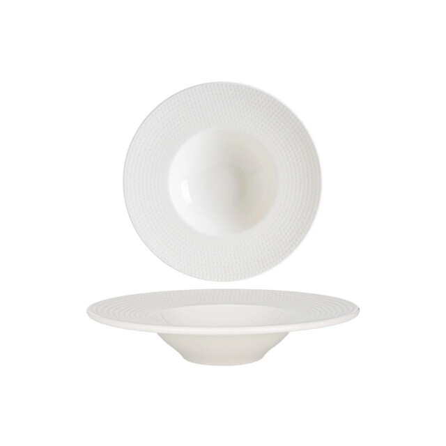 Bonna Pastabord pure dot porselein 28 cm (400cc) set van 2 3178997 large