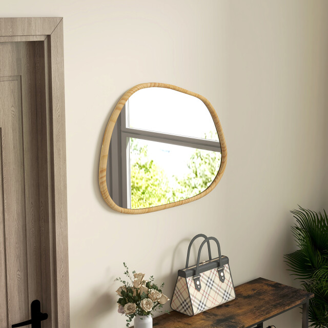 4goodz Decoratieve wandspiegel vintage-design 80x60 cm hout 3179386 large
