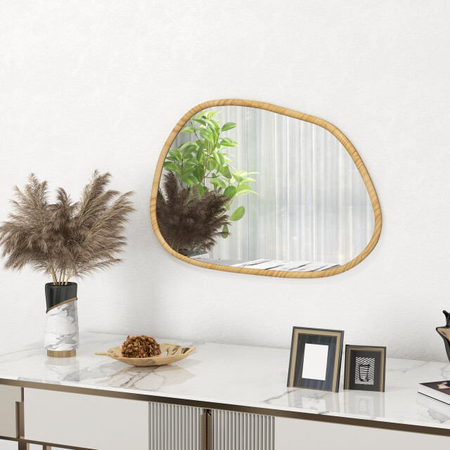 4goodz Decoratieve wandspiegel vintage-design 80x60 cm hout 3179386 large