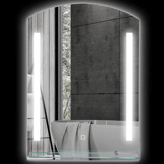 4goodz Led badkamerspiegel 50x70 cm met planchet 3 lichtkleuren 3179387 large