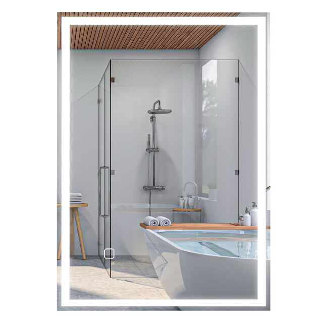 4goodz Led badkamerspiegel 50x70 cm anti-condens met touchbediening wit 3179382 large