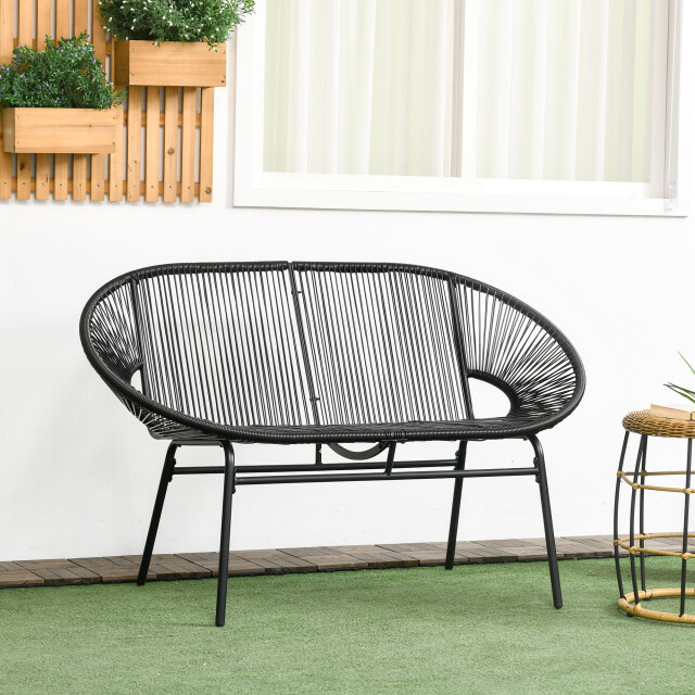 4goodz 2-zits rattan tuinbank in boho-stijl - 3179383 large