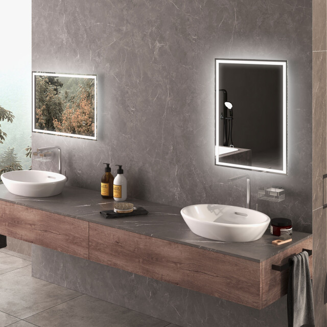 4goodz Led badkamerspiegel 50x70 cm anti-condens met touchbediening wit 3179382 large