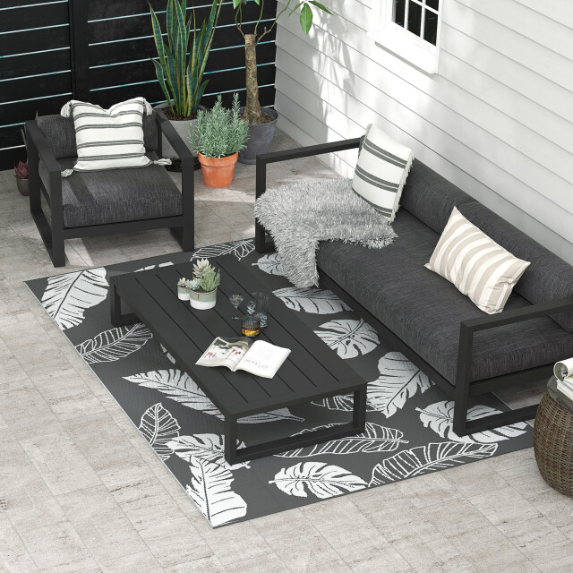 4goodz Waterbestendig buitenkleed met draagtas 182x274 cm grijs 3179384 large