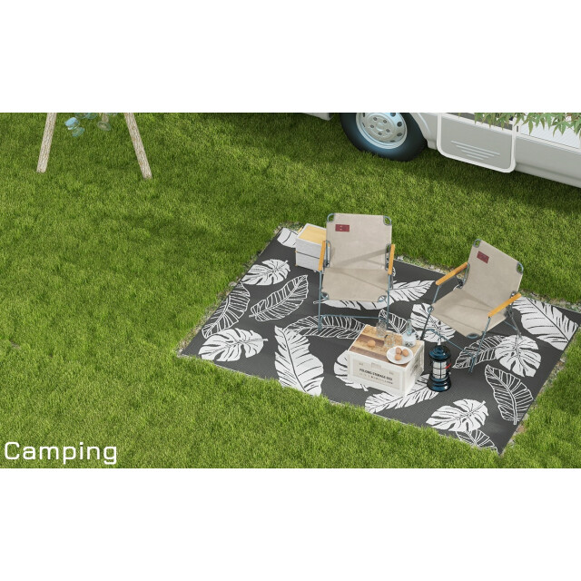 4goodz Waterbestendig buitenkleed met draagtas 182x274 cm grijs 3179384 large