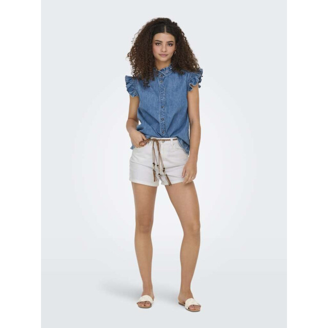 Only Onlkelly hw shorts dnm azg017 white denim 15221469-179707 large
