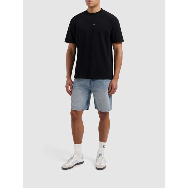 Pure Path The owen regular fit denim short denim mid blue W1480-83 large