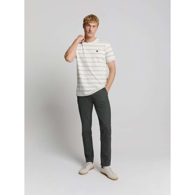 No Excess T-shirt crewneck jacquard stripe offwhite 28350450-011 large