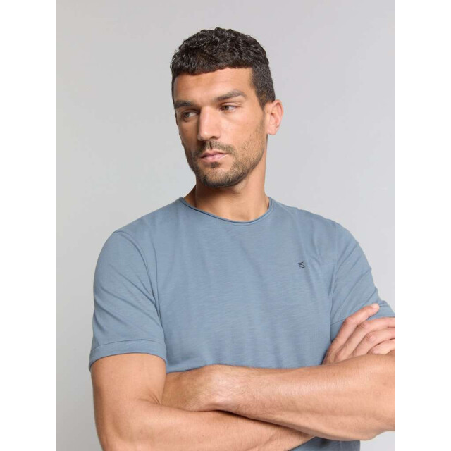 No Excess T-shirt crewneck slub washed blue 28360402SN-137 large