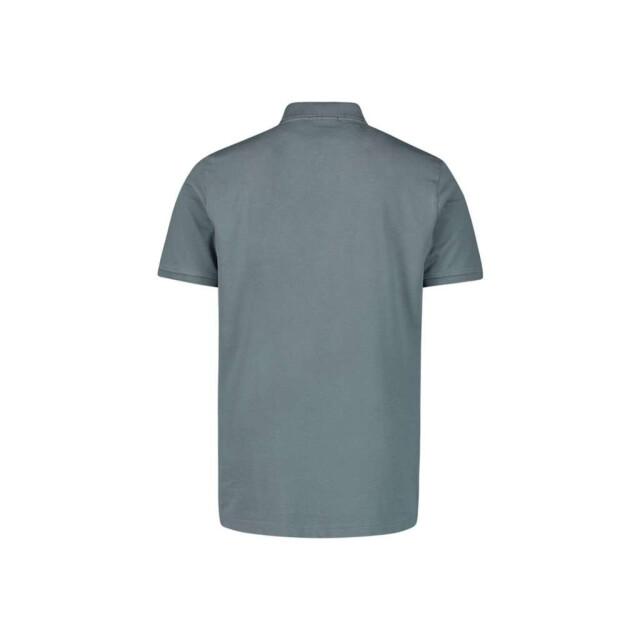 No Excess Polo zip pique garment dyed washed blue 28380422-137 large