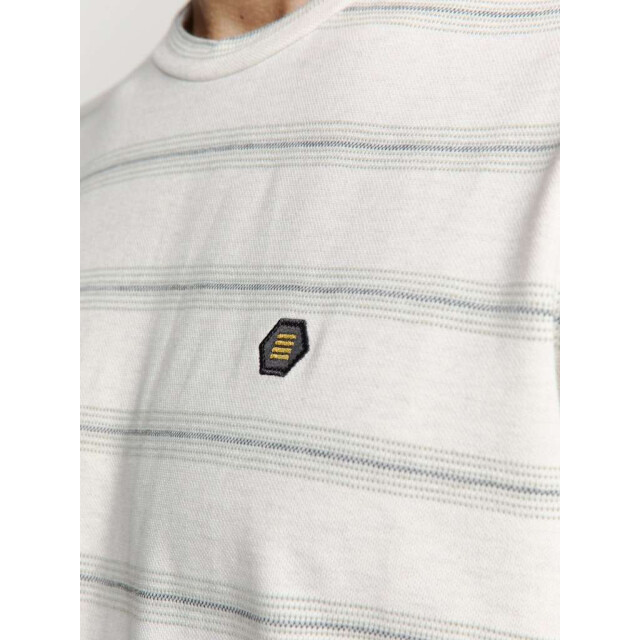 No Excess T-shirt crewneck jacquard stripe offwhite 28350450-011 large