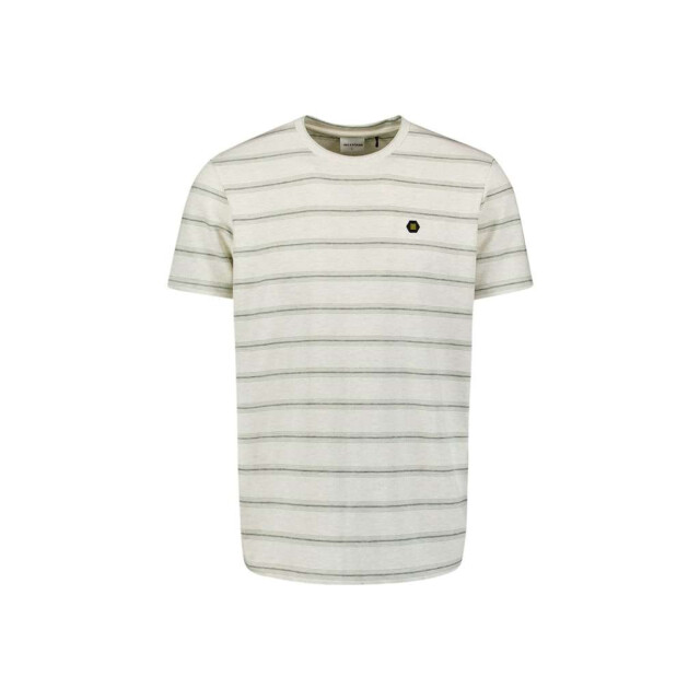 No Excess T-shirt crewneck jacquard stripe offwhite 28350450-011 large