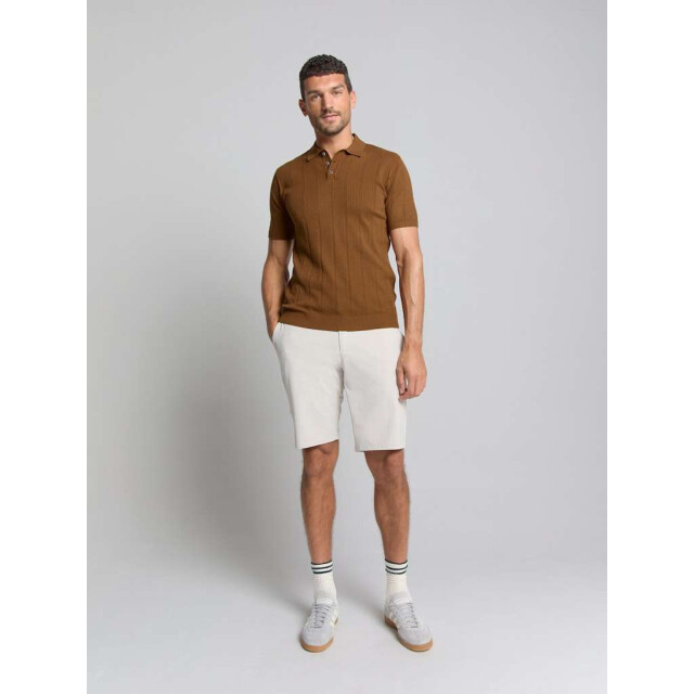 No Excess Pullover short sleeve polo button s camel 28240450-140 large