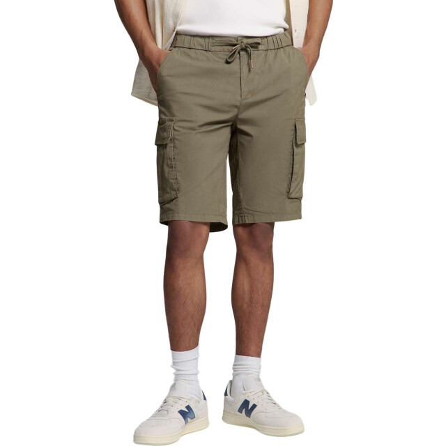 No Excess Short stretch cargo garment dyed dark moss 278190309-186 large