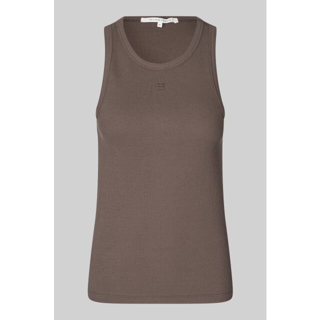 Second Female top gelina tank top 6139 chocolate brown 06010.880.0006 large