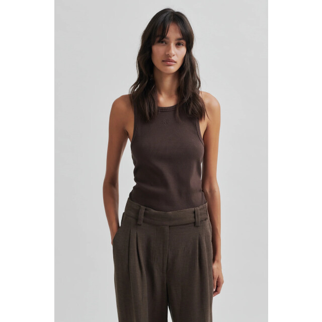 Second Female top gelina tank top 6139 chocolate brown 06010.880.0006 large