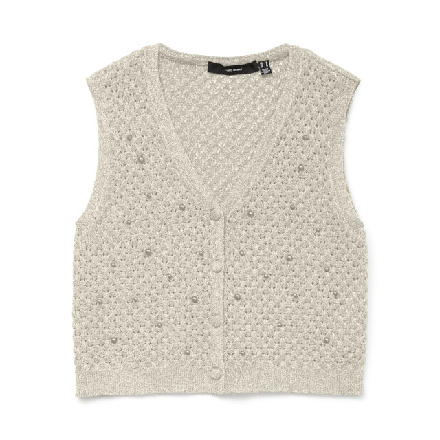 Vero Moda vmamalfi shine sl v-neck short vest 10330705 birch 06226.198.0014 large