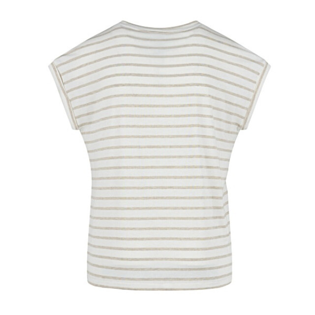Elvira Collections T-shirt lynn beige stripe Lynn - Beige stripe large