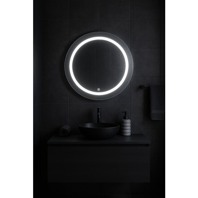 Casa di Elturo Badkamerspiegel omega rond led-verlichte werkt op batterijen touch 1358795 large