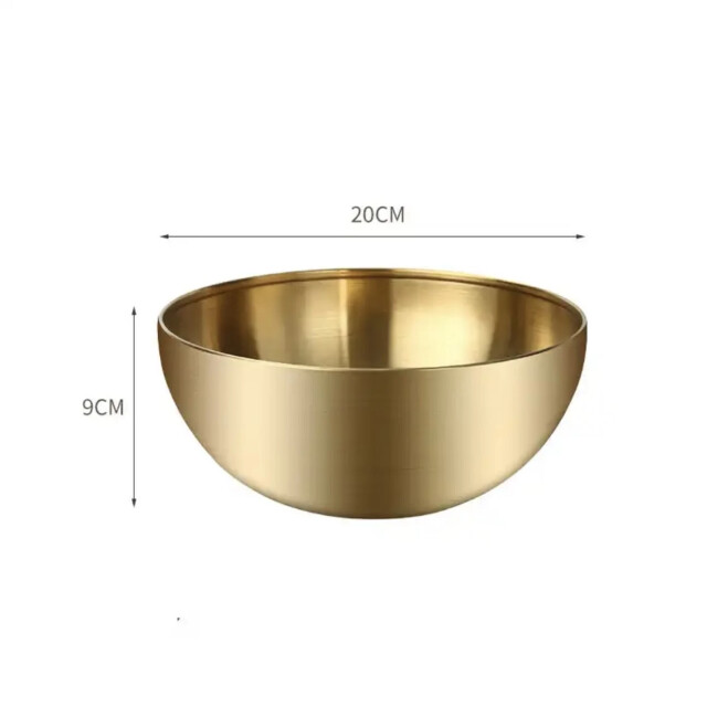 Casa di Elturo Serveer kom bowl rvs – – large – Ø 20 x h9 cm 2297582 large