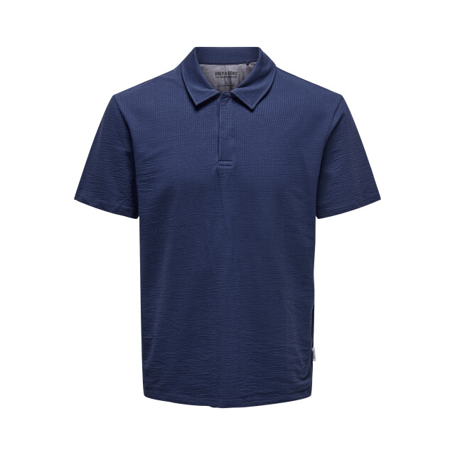 Only & Sons Onskian reg seersucker ss polo 22028694 large