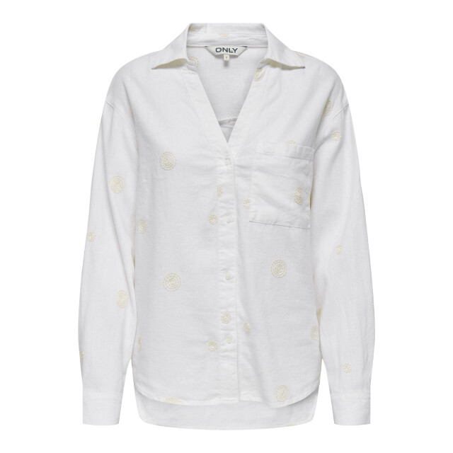 Only Onlcaro l/s linen bl emb shirt cc p 15338802 large