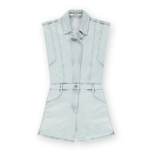Homage to Denim H-cs25m50 sleeveless denim playsuite H-CS25M50 Sleeveless Denim Playsuit large