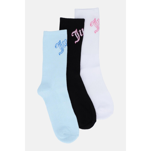 Juicy Couture Manon 3 pack socks with logo JCAXS223713 large