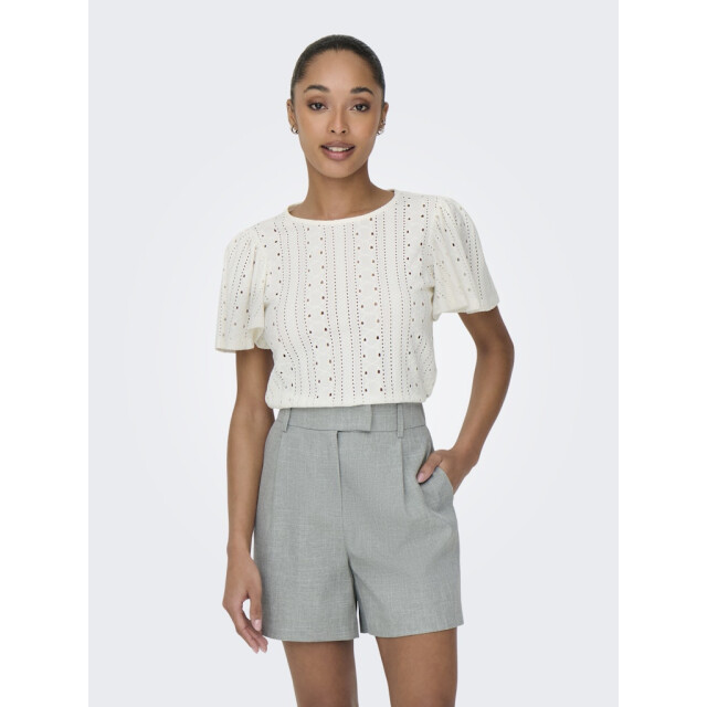 Only onlriverside s/s flaired top jrs 15312474 cloud dancer 06011.198.0180 large