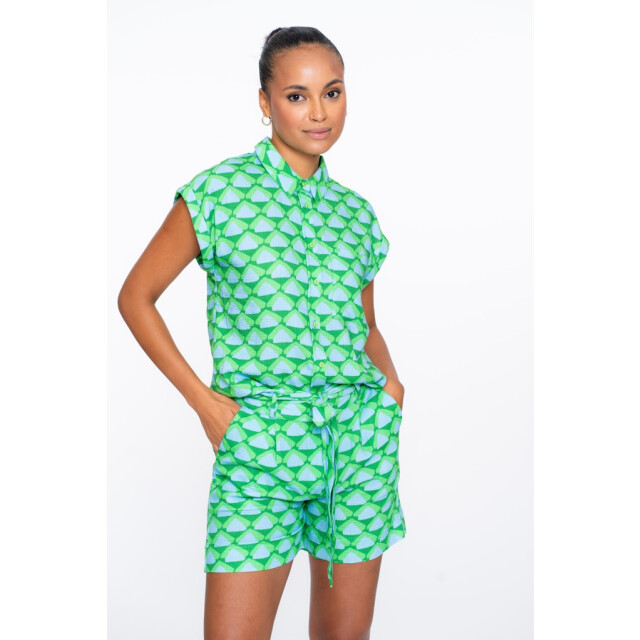 Geisha short 51412-20 530 green/blue 06901.340.0005 large